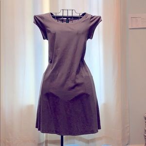 Eileen Fisher organic cotton steel blue dress